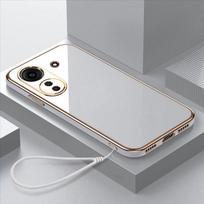 Skirta Xiaomi Poco C65 dėklas Redmi 13C dangtelis 23100RN82L,23106RN0DA Prabangus kvadratinis padengtas telefono dėklas poco c65 Atsparus smūgiams galinis dangtelis Redmi 13C&Case & Strap