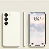 S23 S22 Ultra Plus Dėklas Kvadratinis Skysto Silikono Telefono Dėklas Samsung Galaxy S23 S22 Ultra Plus S23Plus S23Ultra Minkštas Galinis Dangtelis For Samsung S23 white