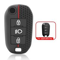 Silikoninis sulankstomas rakto pakabukas skirtas Peugeot 208 2008 301 308 3008 RCZ 508 408 2008 307 dėklas Citroen C3 C4 Berlingo 2021 balta