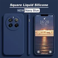 „Realme 12 Pro Plus“ dėklui, kvadratiniam skystam silikonui, galinis minkštas dangtelis, skirtas „Realme 12 Realme12 Pro 12Pro Plus“ smūgiams atsparus telefono dėklas For Realme 12Pro mėlyna