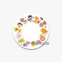 32/44/58 mm Animaciniai gyvūnai Paprasti Piešimo Ženkliukai Varlė / Katė / Voverė / Driežas, Ančiukas Menas Sagė Kuprinės dekoras Priedai Dovanos Smeigtukai 32mm