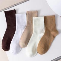 5 poros kojinės Patogios ir kvėpuojančios vidutinio vamzdžio kojinės moterims 5 pairs