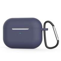 Ausinių dėžutės dėklas, atsparus dulkėms, atsparus smūgiams, labai prisitaikantis, silikoninis su Bluetooth suderinamas ausinių dangtelis, skirtas Airpods Pro tamsiai mėlyna spalva