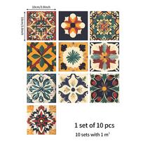 Dekoratyvinė virtuvė Valgomojo sienos fonas Gražinamoji plytelių pasta Lipni 10*10cm*10pcs/MSC1230