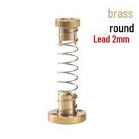 3DSWAY didelio tikslumo T8 apsaugos nuo atšokimo POM veržlė, skirta 3D spausdintuvams ir medžio apdirbimo graviravimo staklėms brass round 2MM beige
