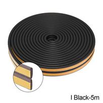5M/10M durų lango sandarinimo juostelė Lipni akustinė putų sandarinimo juosta juosta izoliacija vėjui atspari guminė atmosferos juosta I Black-5m