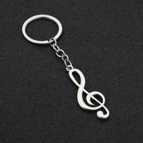 Kūrybingi Treble Clef raktų pakabukai Metaliniai Muzikiniai užrašai Raktų pakabukai Muzikos instrumentai Mokyklinės rankinės ornamentas black