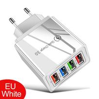 3.1A 4 prievadų EU/US kištukas USB įkroviklis Fast Charge QC 3.0 Phone Charger for iPhone Samsung Xiaomi įkrovimo adapteris