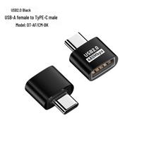 USB-C kištukinis ir moteriškas U formos OTG duomenų kabelis ir ilgintuvo adapteris