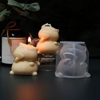 Miela katė silikoninė žvakių forma 3D gyvūnas aromaterapija rankų darbo muilas šokoladas epoksidinė derva ledo kubelių forma vestuvių dekoras suvenyrai