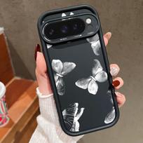 For Google Pixel 9 8 Pro Xl 8a Shockproof Line Butterfly Pattern Silicone Soft Lens Protection Solid Color Anti-Fall Matte Phone Case Cover Google Pixel 9 Pro XL juoda