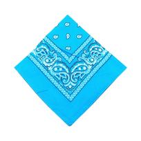 Medvilninė nauja kaklaraištis nudažyta galvos skara Paisley Scroll Bandanna Tie-Dyed Square One Size mėlyna