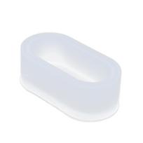 Silicone Mold Long Ellipse Smooth Easy Demolding Resin Mold for Jewelry Storage Box Flowerpot Gift white