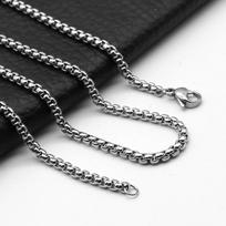 316 nerūdijančio plieno kvadratinė perlų grandinėlė „pasidaryk pats“ papuošalams 3.0mm thick, 45cm long