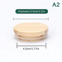 Mediniai dangteliai, silikagelio apskritimo formos sandarinimo dangtelis, pušies medienos dangtelis, gėlių medienos dangtelis, sandarinimo dangtelis, rankų darbo žvakių laikymo indelis A2