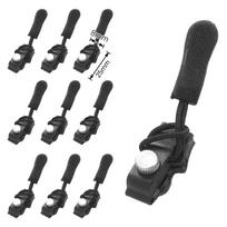 10Pcs Universal Zipper Repair Kit Quick Instant Detachable Zipper Head Free Sewing Zipper Slider Pull For Jacket Bags Coat M