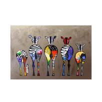 Abstraktūs zebro drobės meno paveikslai ant sienos Spalvingi gyvūnai Meno spaudiniai Afrikos gyvūnai Meno paveikslėliai gyvenamojo kambario sienos fonui 20x30cm
