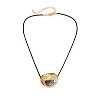 Ovalus karoliukas Clavicle grandinėlė Karoliai moterims Lydinio Geometrinis pakabukas Karoliai Virvelė Clavicle grandinėlė Aksesuaras A