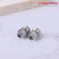2 vnt. E10 LED žibintuvėlio lemputė DC 3V 6V prietaiso lemputė indikatorinė lemputė pakaitinė žibintuvėlio lemputė dviračio lemputė šiltai balta balta