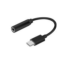 Micro USB Type C į 3,5 mm lizdą AUX ausinių adapterio kabelis Huawei juoda