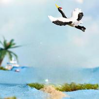Mikro kraštovaizdžio Bonsai Akmenų sodas Dekoratyviniai elementai, Plastikiniai rankdarbiai ir Dirbtinio gandro priedai Flying model