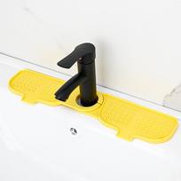 Silikoninis drenažo kilimėlis Virtuvės kriauklės baseino čiaupo stovas Kempinės skudurėlių laikiklis Muilo padėkliukas 1PCS geltona