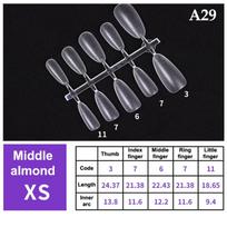 100Pcs/Box False Nails Transparent Press On Nails Coverage False Nails Tips Short Shaped Water Drop Full Sticker For Nails A23