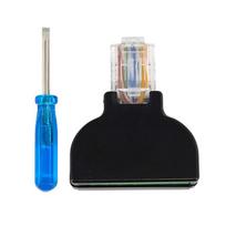 RJ45 varžtų gnybtų adapterio jungtis Stabili universali RJ45 tėtinė į 8 kontaktų varžtų gnybtų jungtį Ethernet plėstuvas juoda