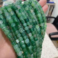 Kvadratiniai žali agato karoliukai - 8MM PASIDARYK PATS papuošalų aksesuarai Išskirtinis tiesioginės transliacijos pasiūlymas 8mm (Approx. 48 beads)