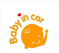 Reflective Baby on Board Cartoon Car Sticker