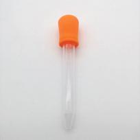 5 ml silikoninis kūdikio vaistų lašintuvas su apsaugos nuo užspringimo dizainu oranžinė
