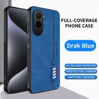For POCO M7 4G Luxury Sheep Nappa Leather Skin Phone Case for Xiaomi POCO M7 M 7 Shockproof Drop-resistant Full Protect Cover for POCO M7 4G mėlyna