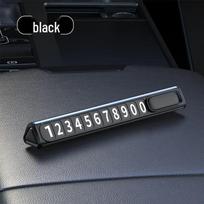 Švytinti cinko lydinio automobilio telefono numerio lentelė – Kūrybiškas metalinis laikino parkavimo ženklo ornamentas