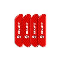 4 vnt./rinkinys Atspindinčios juostelės įspėjamieji lipdukai automobiliui Renault Dacia Megane 2 3 Duster Logan Clio 4 Scenic 2 Captur Priedai Renault raudona