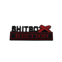 3D automobilio stilius SHITBOX EDITION automobiliui Grotelės Sparnas bagažinė Galinis variklio dangtis Vardinė lentelė Lipdukas Emblema Ženklelis Lipdukas black-red-red