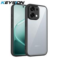 KEYSION Skaidrus telefono dėklas, skirtas OPPO A6 Pro 4G 5G, minkštas silikonas+PC, skaidrus smūgiams atsparus galinis dangtelis, skirtas OPPO A6 Pro 5G for OPPO A6 Pro juoda