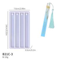 DIY Crystal Epoxy Bookmark & Pendant Mold Set: Round, Rectangular, Narrow Pendant Silicone Molds white