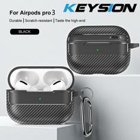 KEYSION Shockproof Case for AirPods Pro 3 Carbon Fiber Texture Soft TPU Silicone Bluetooth Earphone Cover for AirPods Pro 3 2025 for AirPods Pro 3 juoda