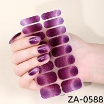 Blizgantys katės akies nagų lako plėvelės nagų lipdukai, europietiško ir amerikietiško stiliaus blizgantys nagų lipdukai, nagų dailės lipdukai ZE-0588 pink