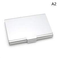 Kūrybiškas vizitinių kortelių dėklas Aliuminio lydinio kortelių laikiklis Metalinė dėžutės dangtelis Kredito Kortelės Vyriškas Vizitinių Kortelių Laikiklis Kortelė Metalinė Piniginė sidabras