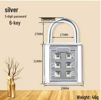 Waterproof Anti-theft Password Padlock: Gym, Dorm, Cabinet, Door, Suitcase Combination Lock Keypad Combination Lock