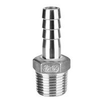 Vamzdžio jungtis 8 mm 12 mm žarnos užsegimo antgalis 3/8 colio 1/2 colio išorinis sriegis jungties jungtis nerūdijančio plieno jungties adapteris