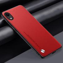 Prabangus PU odos dėklas iPhone XR nugarėlei, matinis TPU silikonas, atsparus smūgiams, pilna apsauga, dėklas iPhoneXR Coque For iPhone XR raudona
