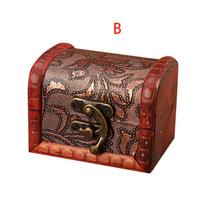 (WAD) Vintažinė europietiška papuošalų dėžutė, medinė dėžutė, antikvarinė sena medinė dėžutė A