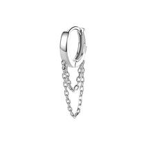 Women's Tassel Circle Ear Cuffs: Unique, Trendy Double Layer Chain Earrings Copper (Platinum Color)