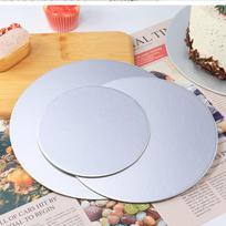 8 colių apvalus sidabrinis torto padėklas, 2 mm storio, putėsių torto pagrindas 10cm Round