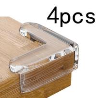 4-16 vnt. Kūdikio saugos minkštos gumos stalo kampų apsaugos Baldų arbatos staliuko dangtelis Skaidrios apsaugos nuo vaikų susidūrimų kraštams 4PCS beige