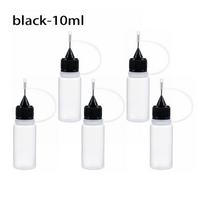 5pcs 5/10/20/30/50/100ML Plastic Glue Applicator Bottle Refillable Dropper Bottles with Needle Tip Caps for Glue Craft Tool