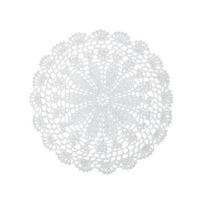 Apvalus stalo kilimėlis Senovinis nertas padėkliukas Nauja vestuvių renginio dekoracija White 25cm