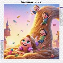 Disney Diamond Painting Kit 5D DIY Diamond Embroidery Cross Stitch Handmade Art Gift Crafts Home Decor Round 20x20cm
